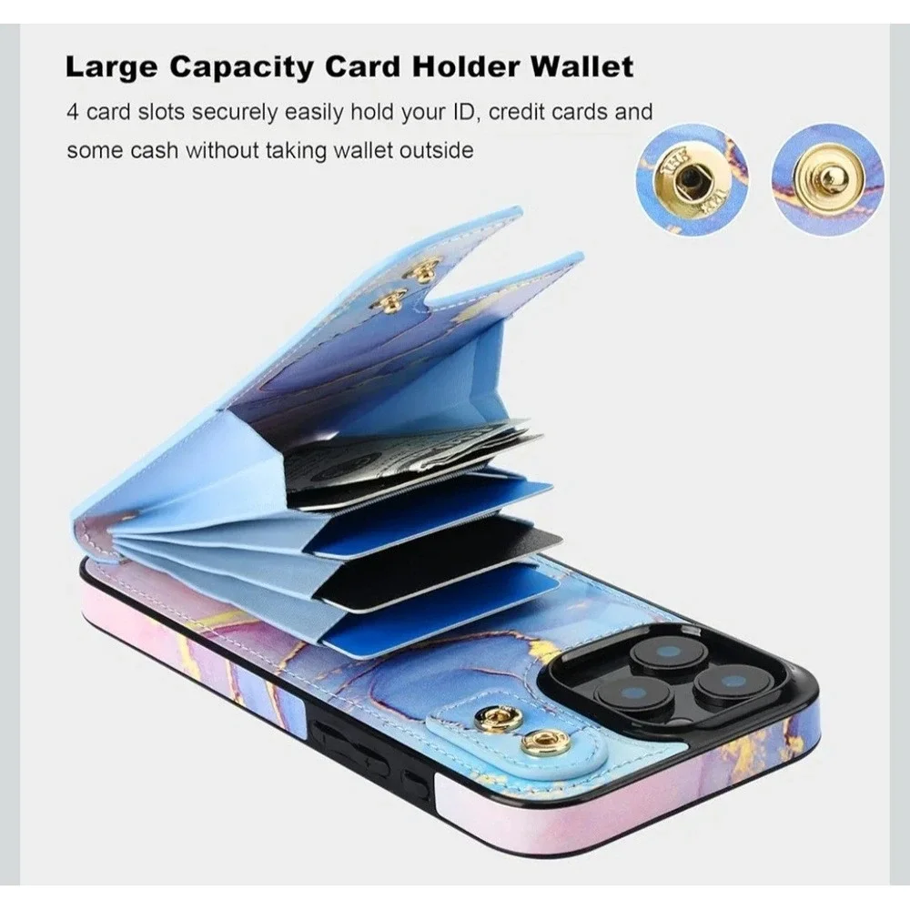 HAOPINSH for iPhone 16 Pro Max Wallet Case with‎ Card Holder, MSRP $26.99